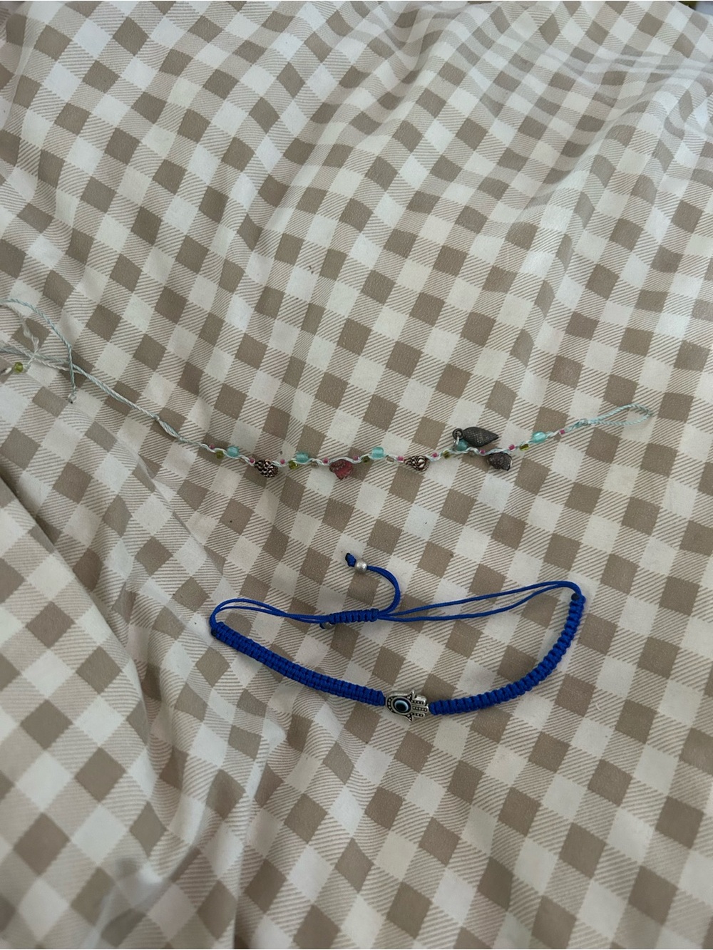 Blue Braided Bracelet with Evil Eye Charm